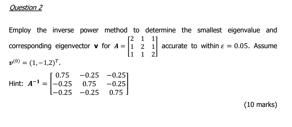 inverse iteration method for eigenvalues matlab inverse iteration method for eigenvalues matlab