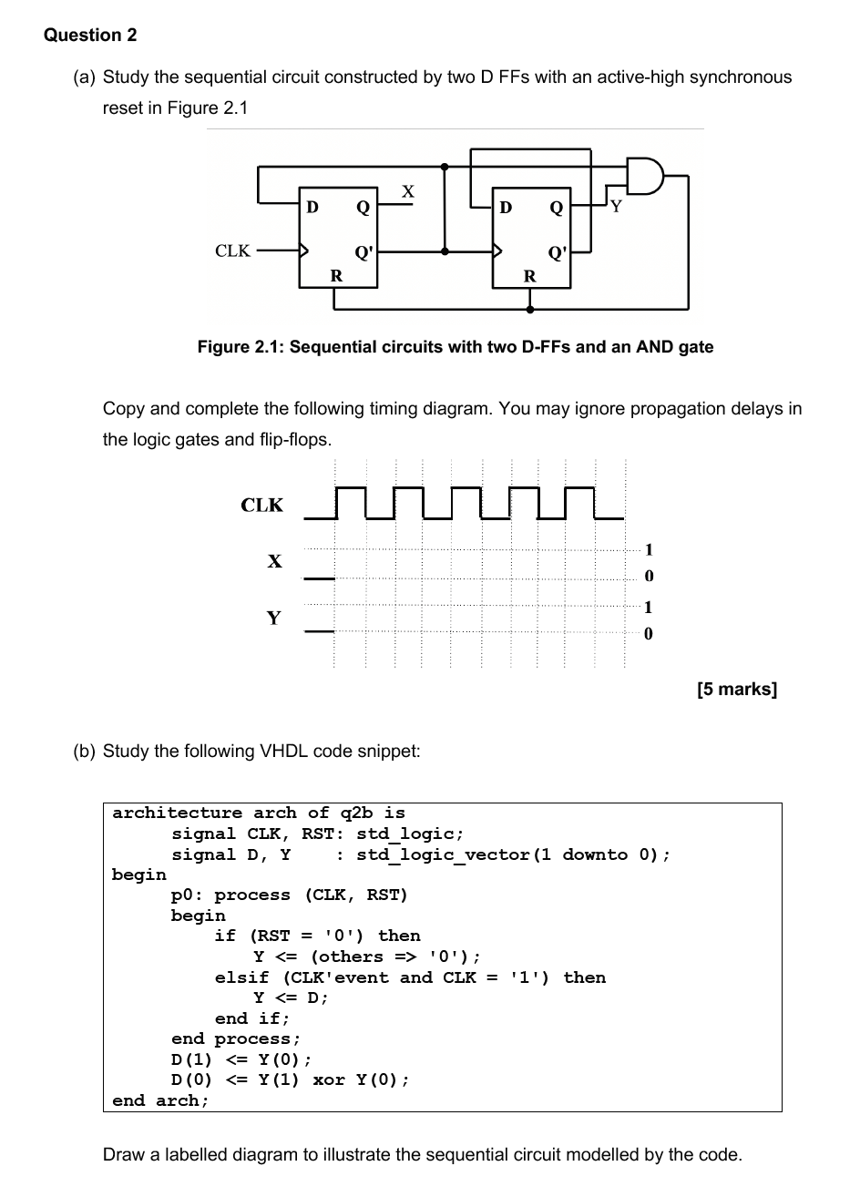 Solved Question 2 (a) Study The Sequential Circuit | Chegg.com