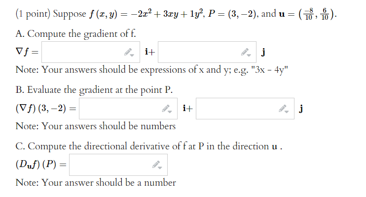 Solved 1 Point Suppose F X Y −2x2 3xy 1y2 P 3 −2 And