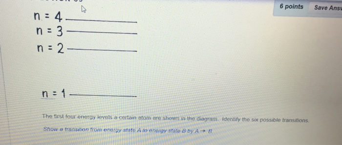 n = 4 ____ n = 3 ____ n = 2 ____ n = 1 _____ The | Chegg.com