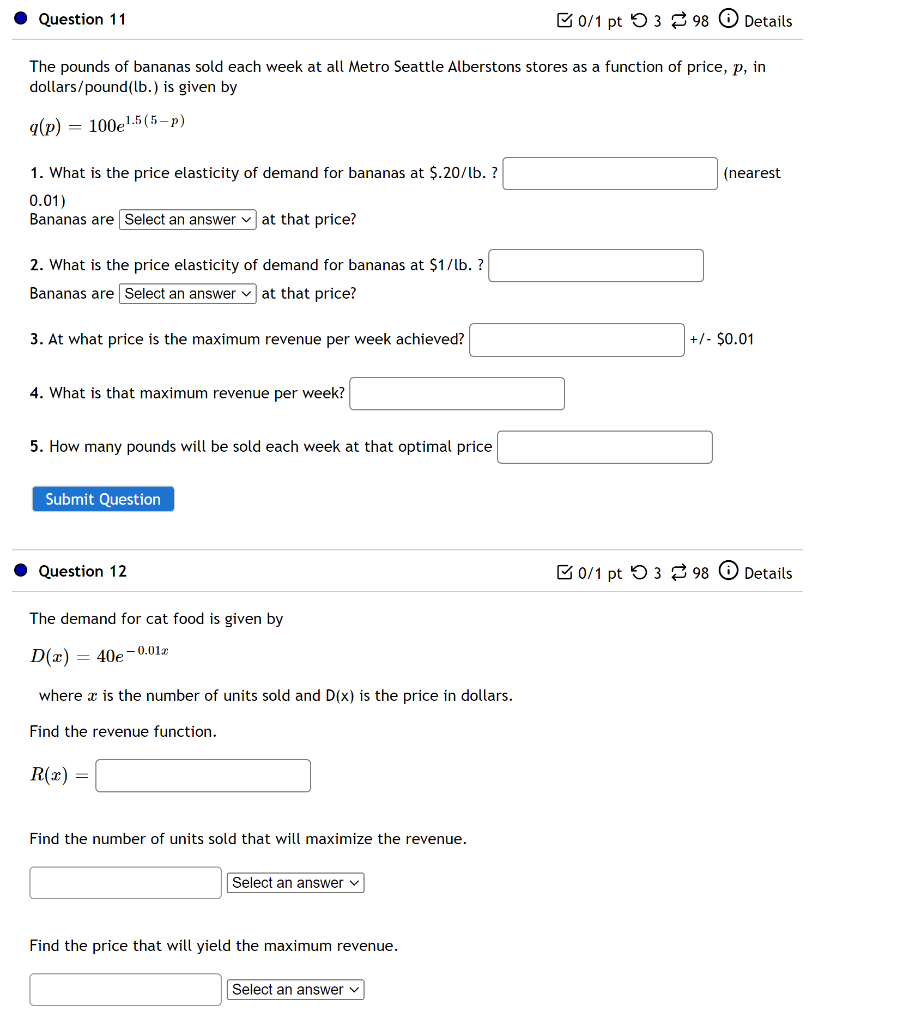 Solved The pounds of bananas sold each week at all Metro | Chegg.com ...