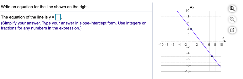 Solved 10- Q Write an equation for the line shown on the | Chegg.com