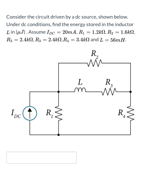 Solved Consider the circuit driven by a dc source, shown | Chegg.com