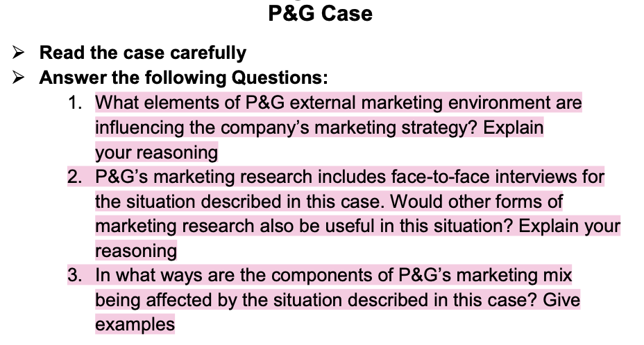 Marketing Strategies and Marketing Mix of P&G