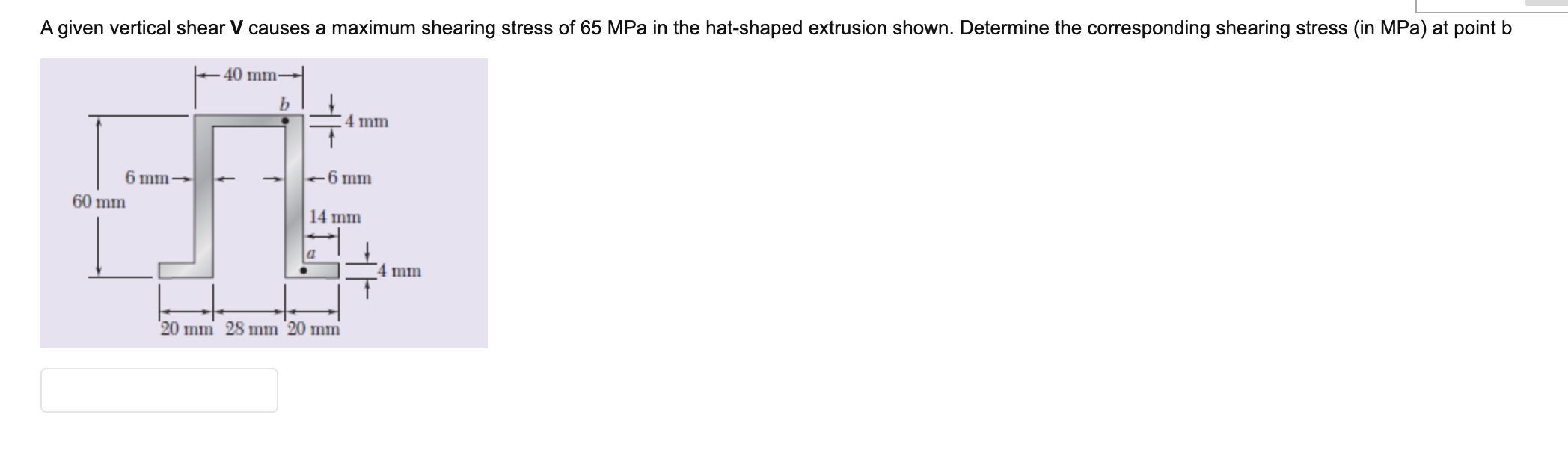 Solved A given vertical shear V causes a maximum shearing