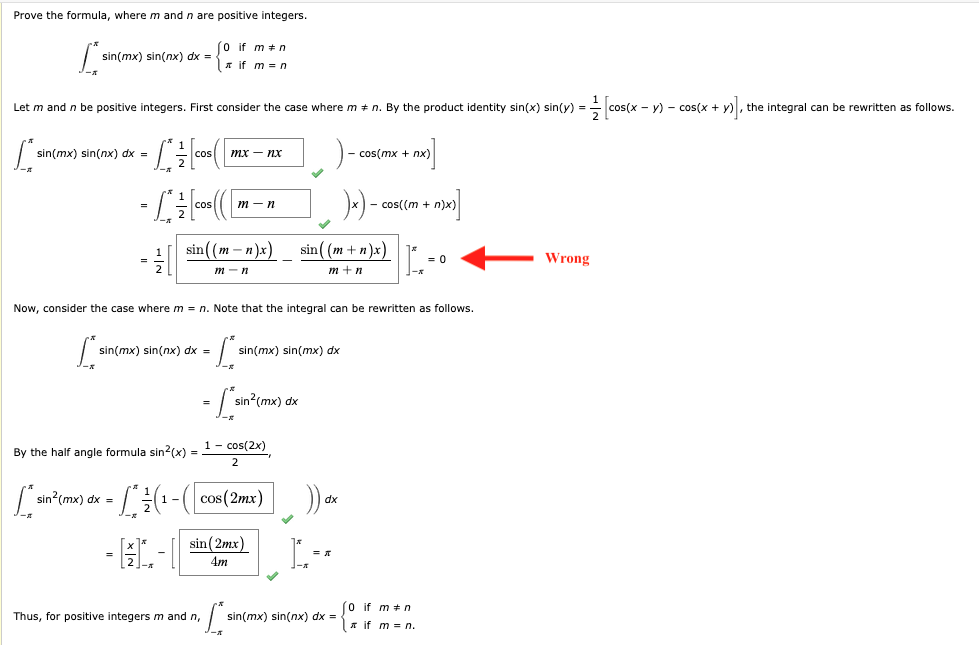 Solved Prove the formula, where m and n are positive