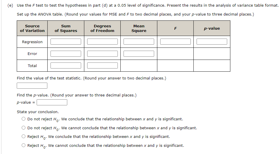 Solved Consider The Data. (a) Compute The Mean Square Error | Chegg.com