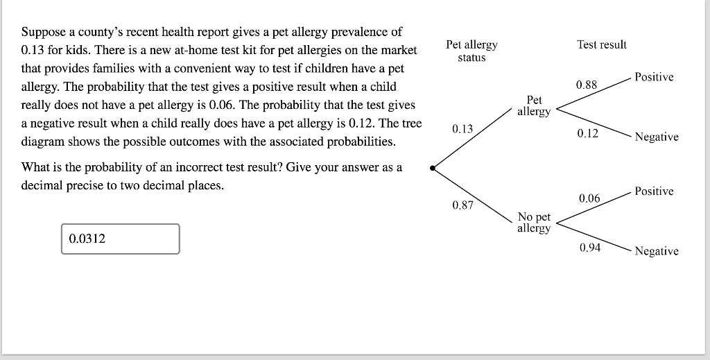 Solved Suppose a county's recent health report gives a pet | Chegg.com