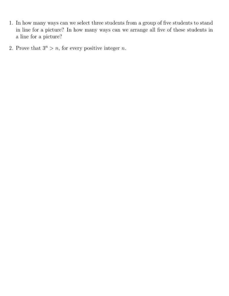 Solved 1. In how many ways can we select three students from | Chegg.com