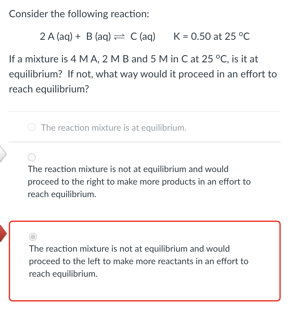 Solved Consider The Following Reaction: 2 | Chegg.com