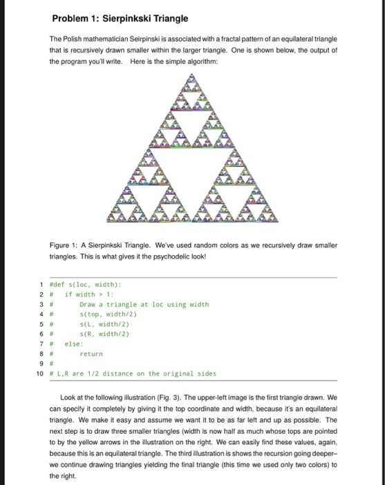 Solved Problem 1 Sierpinkski Triangle The Polish