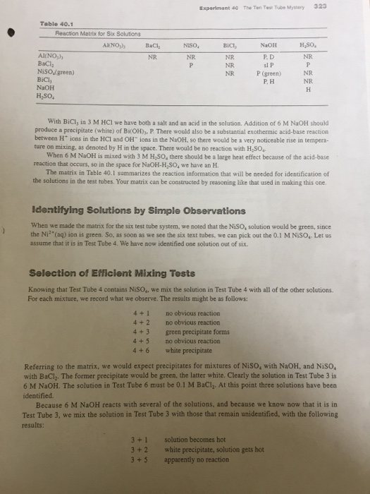 Solved Experiment 40 Advance Study Assignment The Ten Test