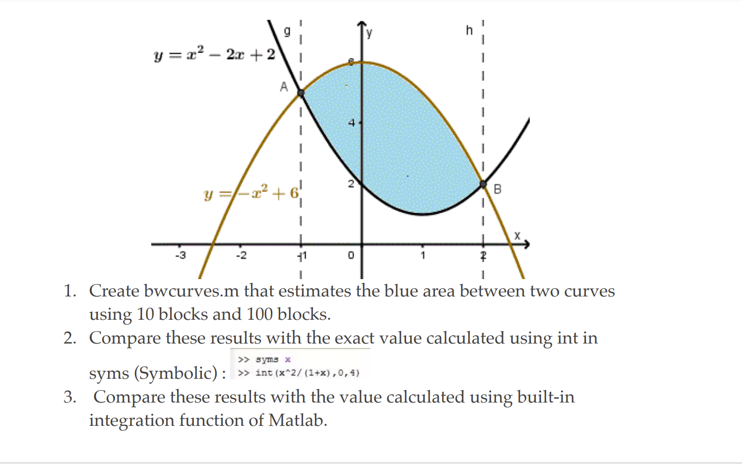 1. Create bwcurves.m that estimates the blue area