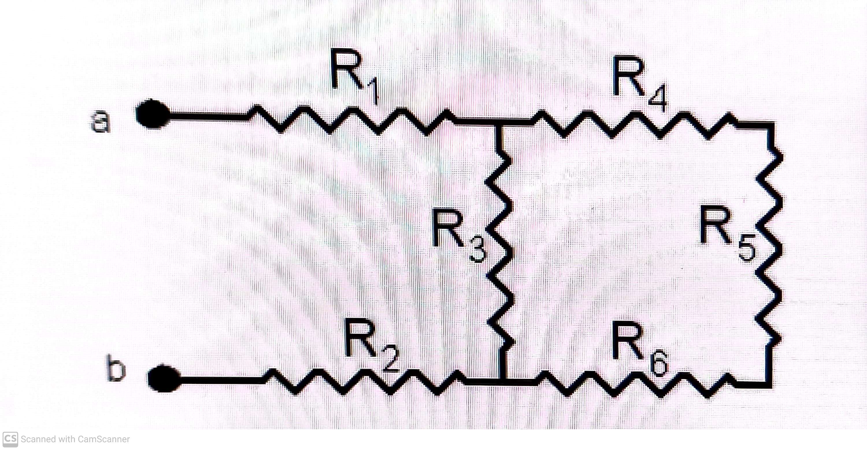 Solved In the circuit with six resistors that is shown, the