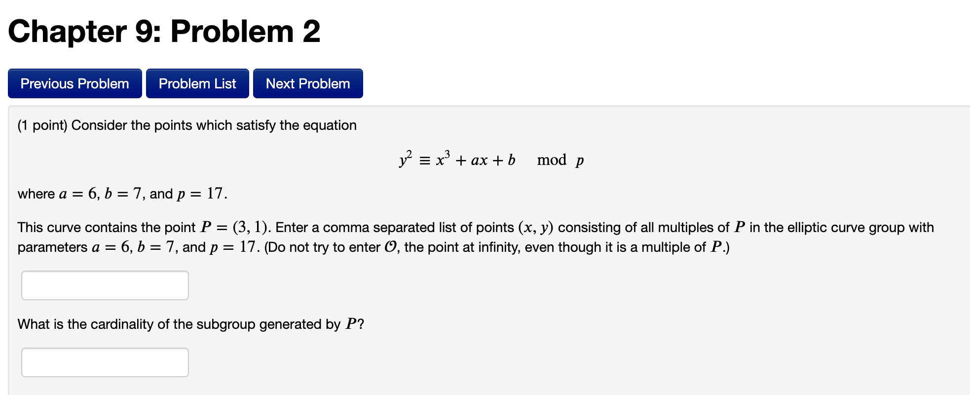 Solved (1 point) Consider the points which satisfy the | Chegg.com