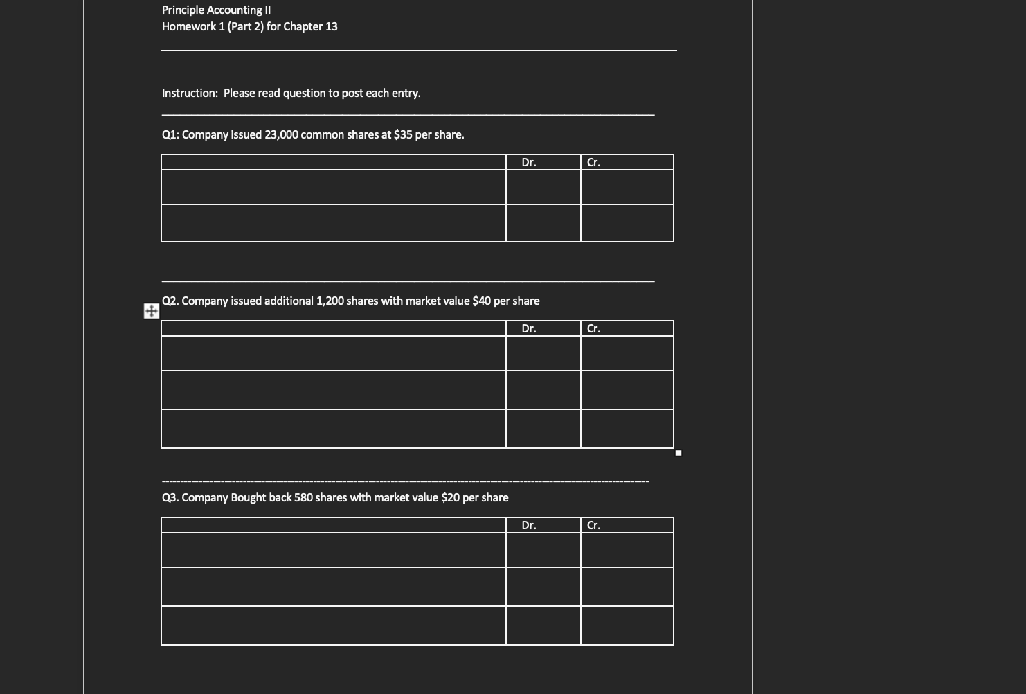 Solved I JUST NEED THE ANSWERS BUT PUT THEM NEATLY IN THE | Chegg.com