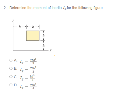 2. Determine the moment of inertia Ix for the | Chegg.com