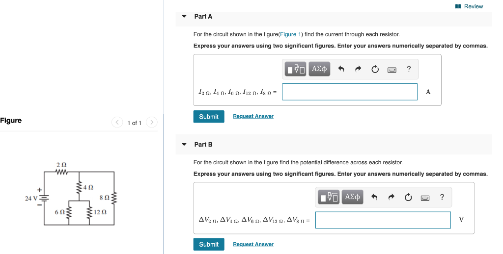 Solved A Review Part A For the circuit shown in the | Chegg.com