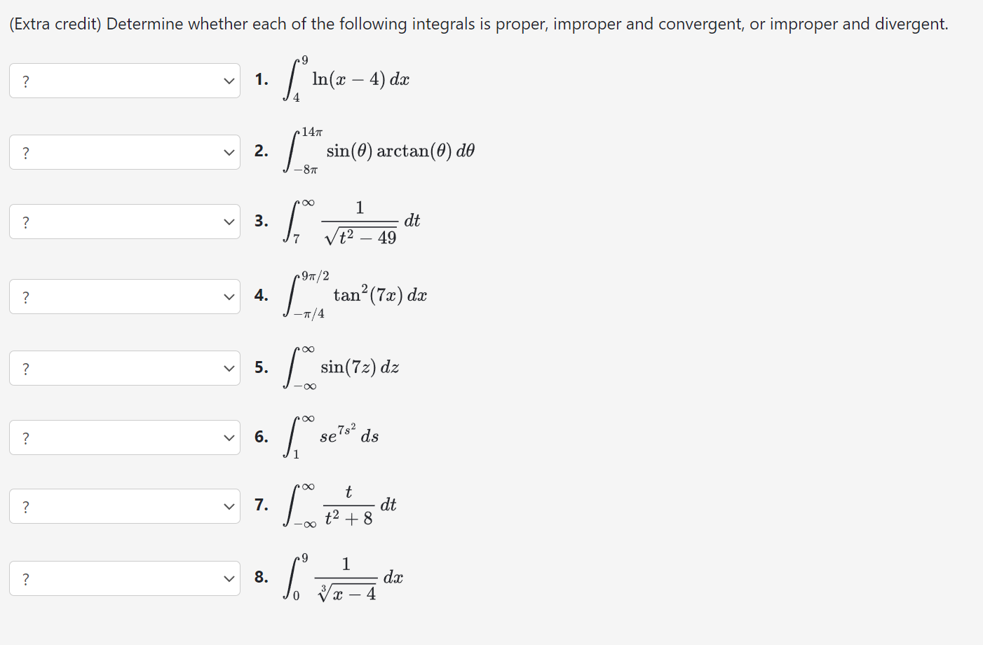 Solved (Extra credit) Determine whether each of the | Chegg.com