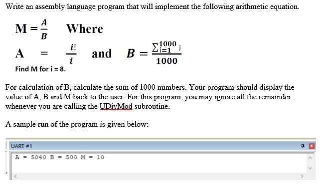 Solved Write an assembly language program that will | Chegg.com