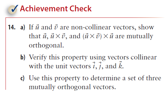 Solved 14. a) If u and v are non-collinear vectors, show | Chegg.com