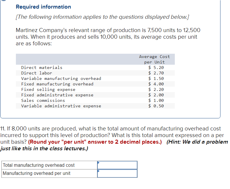 Solved Required information [The following information | Chegg.com