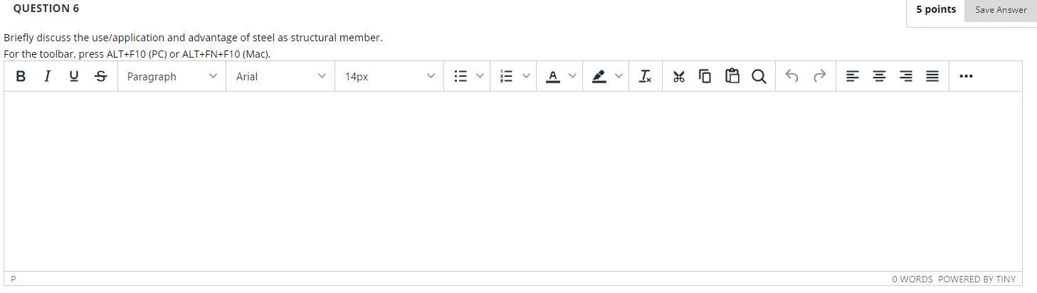 Solved QUESTION 6 5 points Save Answer Briefly discuss the | Chegg.com
