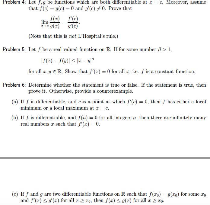 Problem 4 Let F G Be Functions Which Are Both Chegg Com