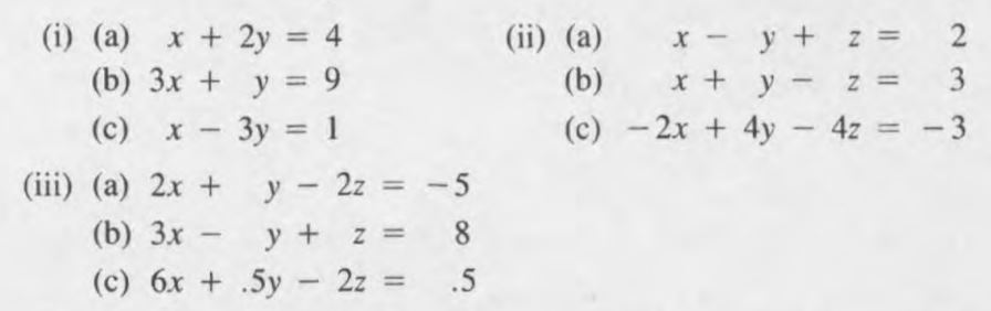 Solved 2. In each of the following sets of three equations, | Chegg.com