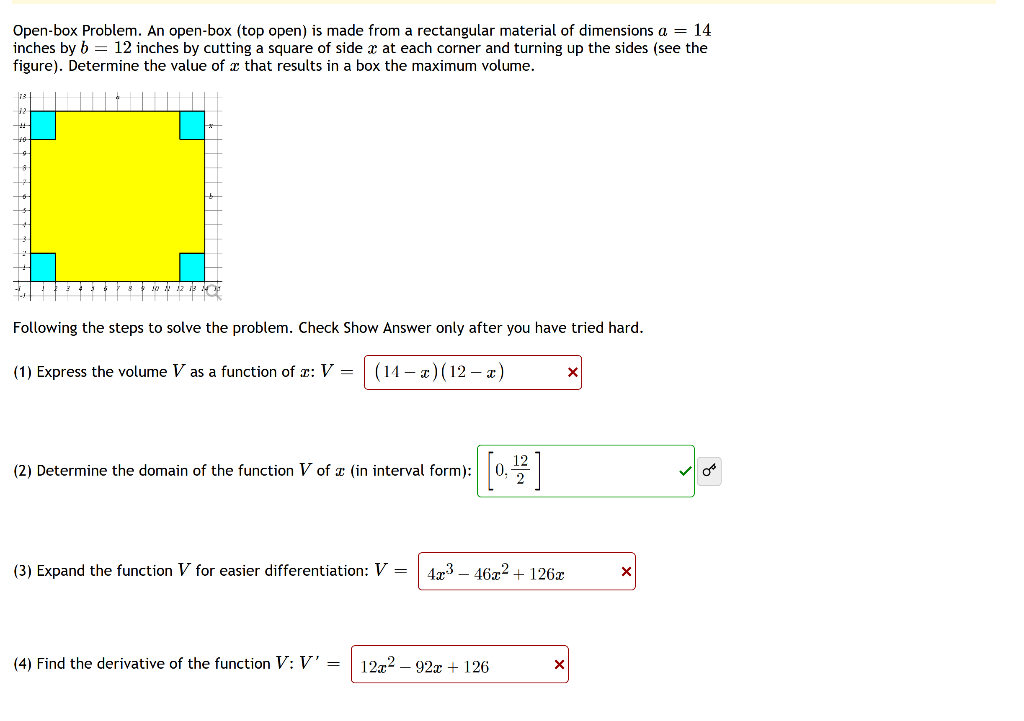 Solved Openbox Problem. An openbox (top open) is made from