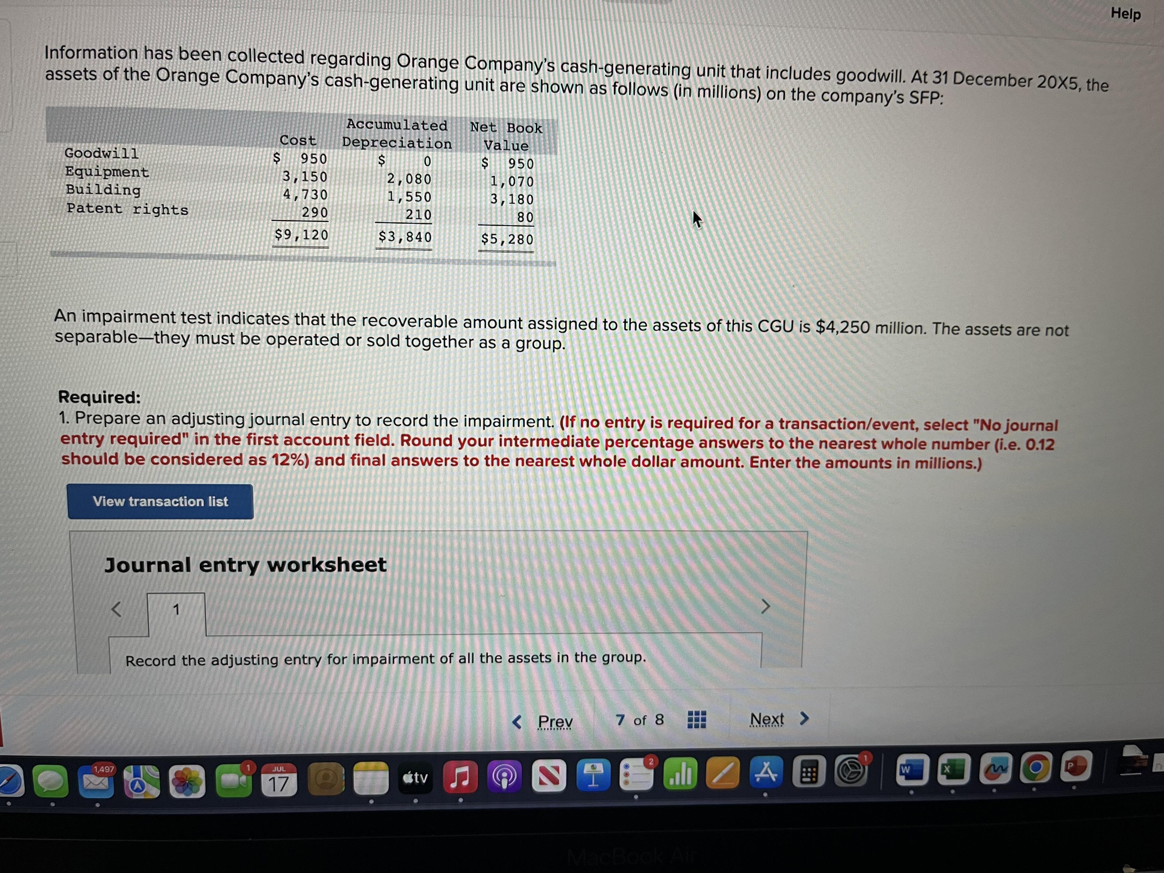 solved-information-has-been-collected-regarding-orange-chegg