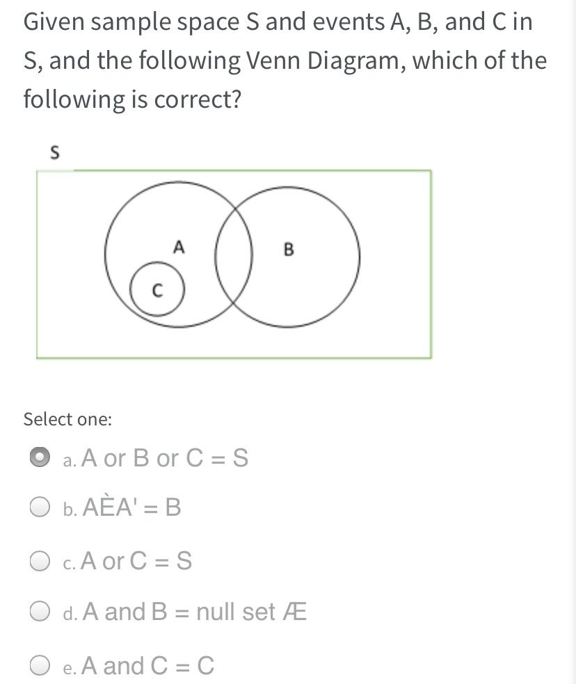 S 1 2 3 4 5 A 1 3 B 1 2 4 A And B Chegg Com