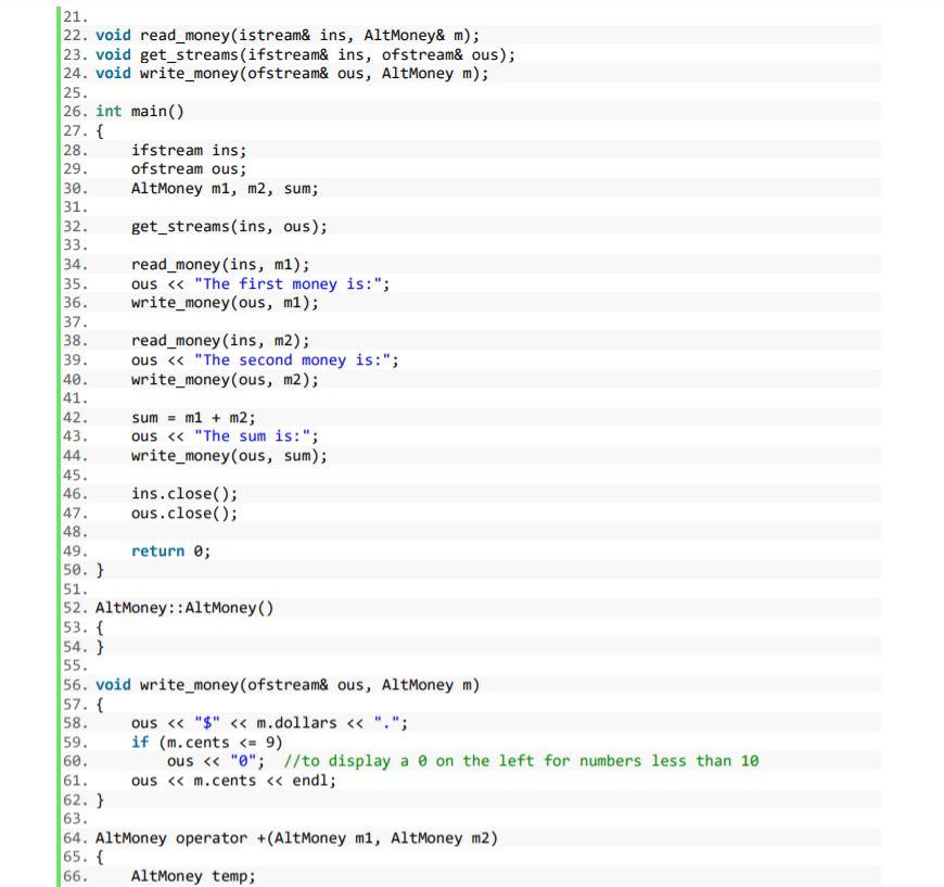 Solved Overloading Operators The input and output operators