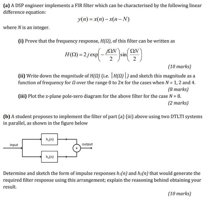 Solved A A Dsp Engineer Implements A Fir Filter Which Can Chegg Solved A A Dsp Engineer Implements A Fir Filter Which Can Chegg