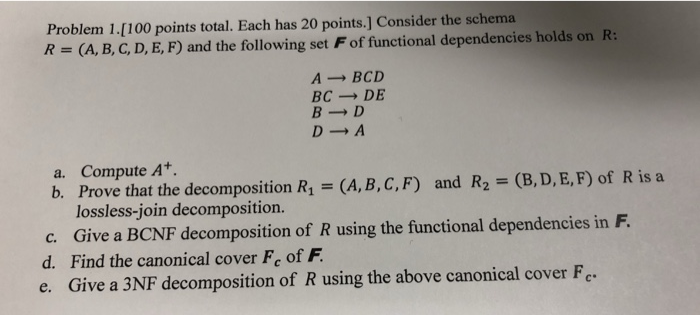 Solved Problem 1.[100 points total. Each has 20 points.] | Chegg.com