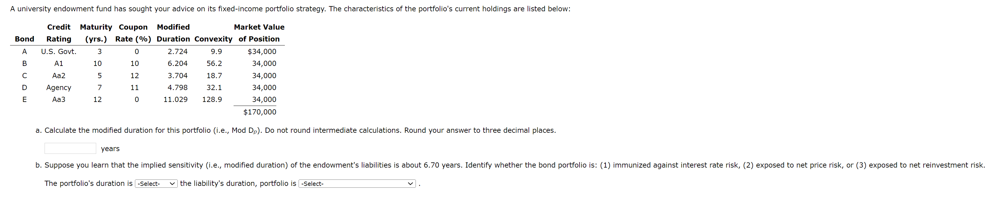 A university endowment fund has sought your advice on