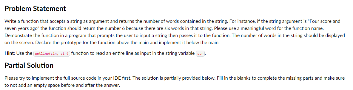 Solved Problem Statement Write a function that accepts a | Chegg.com