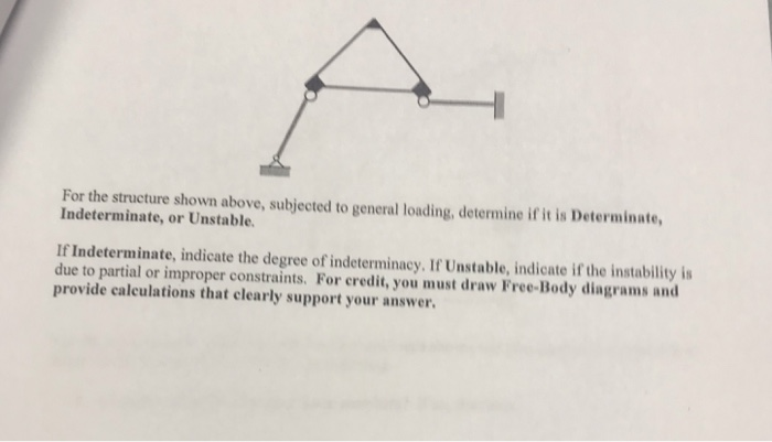 Solved For the structure shown above, subjected to general | Chegg.com