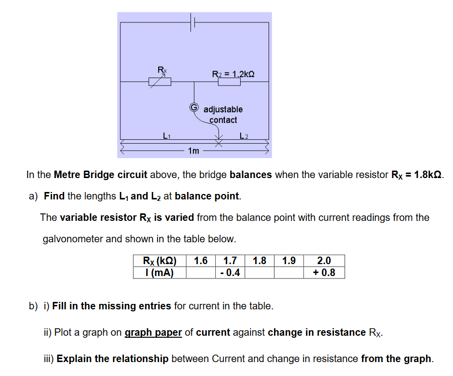 R2 1 2kq C Adjustable Contact L2 1m In The Metre Chegg Com