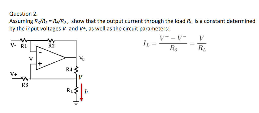 Solved Question 2. Assuming R2/R1 = R1/R3, show that the | Chegg.com