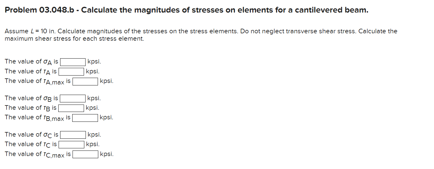 Solved Problem 1 15 Points Consider The Following Stress Or Cheggcom