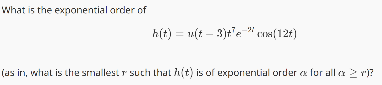 Solved What is the exponential order of | Chegg.com