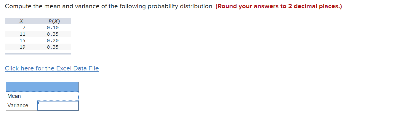 Solved Click Here For The Excel Data File Chegg