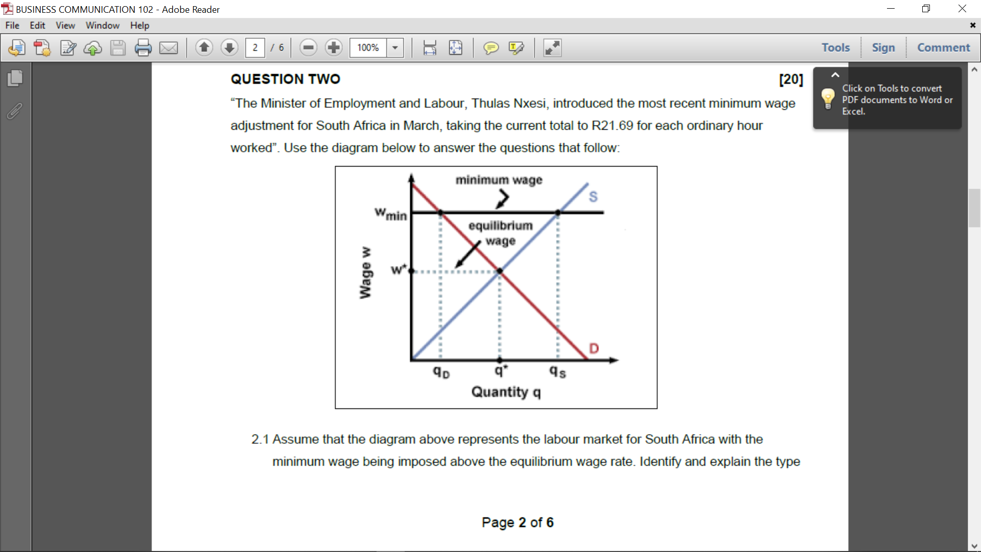 Solved 2] BUSINESS COMMUNICATION 102 - Adobe Reader File | Chegg.com