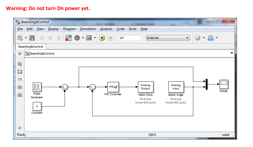 Warning: Do not turn On power yet.Matlab and Simulink | Chegg.com