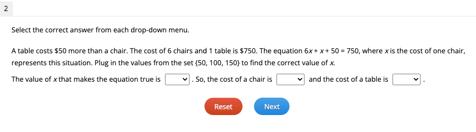 Solved 2 Select the correct answer from each drop-down menu. | Chegg.com