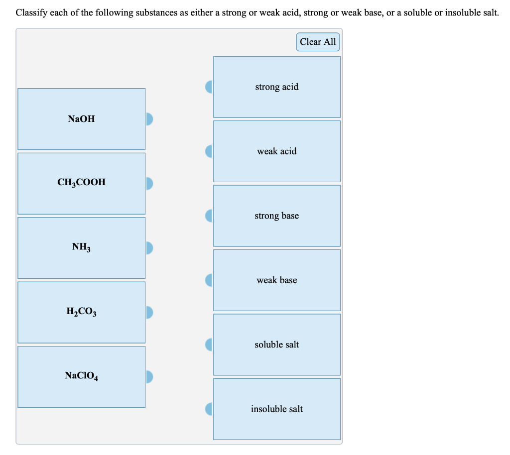 Solved Classify each of the following substances as either a | Chegg.com