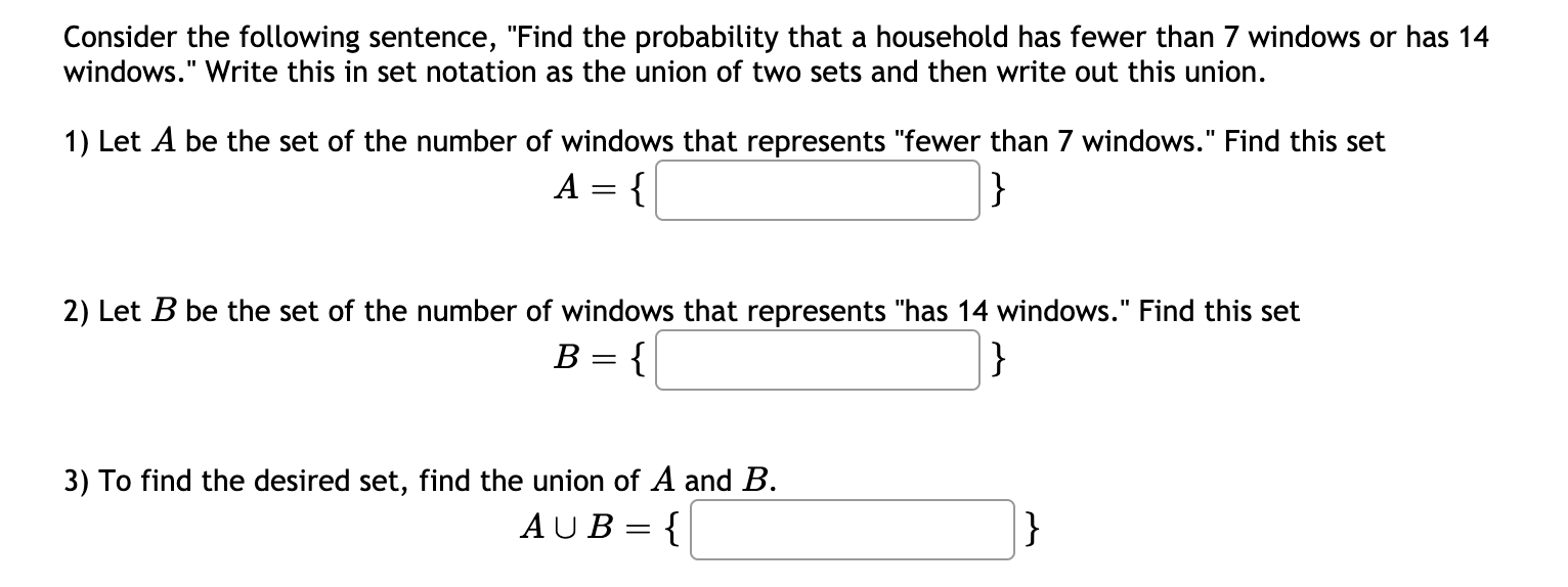 Solved Suppose that A and B are sets, defined as follows. | Chegg.com