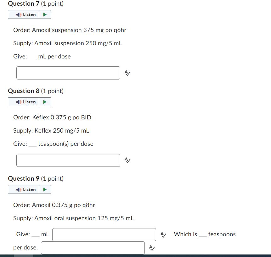 Solved Order Amoxil suspension 375mg po q6hr Supply Amoxil
