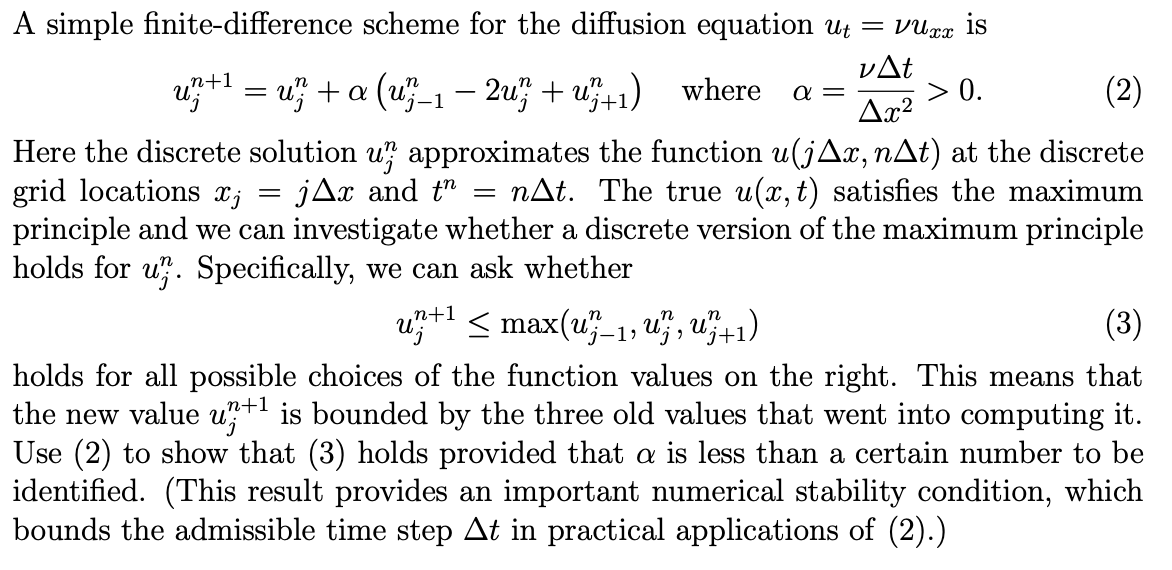 A simple finite-difference scheme for the diffusion | Chegg.com